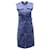 Burberry Brit Button-down-ärmelloses Kleid aus blauer Viskose Zellulosefaser  ref.530674