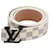 Louis Vuitton LV-Initialen 40mm Wendegürtel aus weißem Leder  ref.530676