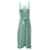 Faithfull The Brand Saint Tropez - Robe à imprimé floral avec ceinture en rayonne verte Fibre de cellulose  ref.530678