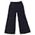 Pantalon large 'S Max Mara en triacétate bleu marine Synthétique  ref.530692