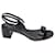 Sandali Tod's Open Toe con Cinturino alla Caviglia in Pelle Verniciata Nera Nero  ref.530788