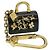 LOUIS VUITTON Speedy Porte Cles Schlüsselanhänger Schwarz Gold M65444 LV Auth th2482 Golden