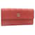 CHANEL Lamb Skin Wild Stitch Long Wallet Red CC Auth yk3862 Leather  ref.532152