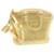 LOUIS VUITTON Suhari Mini Lockit Key Ring Gold LV Auth 28895 Golden Leather  ref.532575