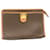 Céline CELINE Macadam Canvas Clutch Bag PVC Leather Brown Auth fm1155  ref.533269