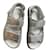 Chanel sandali Argento Pelle  ref.533990