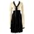 Chanel Dresses Black Beige Wool Nylon  ref.534229