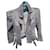 Giubbotto RRe della collezione Decarnin di Balmain .  Stile moto con cerniere e.cinture in tutto Grigio Jeans  ref.534322