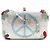 MINAUDIERE HANDTASCHE SYLVIA TOLEDANO PEACE & LOVE CRYSTAL SWAROVSKI TASCHE Silber