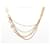 LOUIS VUITTON MULTI CHAIN NECKLACE IN GOLD METAL LOGO LV GOLDEN NECKLACE  ref.535028