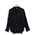 [Occasion] Balenciaga BALENCIAGA blouse en soie brodée logo manches longues 36 noir noir / MF ■ OS ■ SH hommes  ref.535219