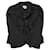 Armani Collezioni Nadelstreifen-Korsett-Blazer aus schwarzem Twill Baumwolle  ref.535433