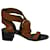 Chloé Chloe Nils Block Heeled Sandals in Brown Leather  ref.535554
