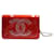 Wallet On Chain Chanel Portafoglio in pelle verniciata rossa su catena con decorazioni di cristalli Rosso  ref.535570