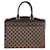 Louis Vuitton Riviera Cosmetic Handbag Damier Ébène Canvas Brown Leather  ref.535951