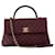 Chanel Medium Coco Handle bag Dark red Leather  ref.536112