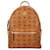 MCM Women Stark Side Studs Backpack In Brown Visetos Cloth  ref.536395
