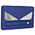 FENDI [Fendi] Bug's Eye Clutch Bag Blue Leather  ref.536400