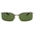 Balenciaga Óculos de sol de metal com moldura quadrada Prata Metálico  ref.537234