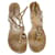 Chanel Sandali gioiello D'oro Pelle  ref.537240