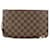 Louis Vuitton Damier Ebene Neverfull Pochette MM or GM Wristlet Pouch Leather  ref.537269