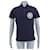 FENDI Circle Logo Print Polo Shirt Tops Short Sleeve Apparel Fashion Clothing Navy Blue Cotton  ref.537317