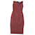 Victoria Beckham Bodycon Sleeveless Dress in Burgundy Viscose Dark red Polyester  ref.538363