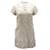 Valentino San Gallo Couture Verziertes gerade geschnittenes Kleid aus elfenbeinfarbener Wolle Weiß Roh  ref.538406