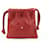 Chanel Mini pochette à cordon en cuir d'agneau matelassé rouge  ref.538612
