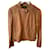 Massimo Dutti leather jacket Caramel  ref.539386