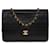 Timeless Very chic Chanel Classique flap bag medium bag in black quilted leather, garniture en métal doré Lambskin  ref.540149