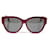 Saint Laurent Lentes de sol Roja Plástico  ref.540161