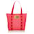 Louis Vuitton Rose Antigua Cabas MM Toile Tissu Rouge  ref.540214