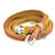 Dsquared2 Woman's Pink Nude Yellow Leather Triple Thin Belt w. Charm size M Multiple colors  ref.540594