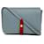 Céline *Celine Pochette Gray Red Leather Shoulder Bag Hook Simple Flap Mini Pouch Diagonal Hanging Classic Popular Ladies Bag Shoulder Gray Red Gold Plain One Point With logo gusset Grey  ref.541557