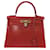 Hermès hermes kelly Red Leather  ref.541795