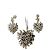 Tiffany & Co Conjunto de colar e brincos em prata de lei Paloma Picasso Olive Leaf