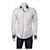 Dolce & Gabbana BRAD - Camicia bianca in cotone a righe, Rifinitura blu, Ologramma di sicurezza Bianco  ref.542145