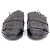 Mules Brunello Cucinelli in pelle nera con perline Precious argento - vista 3