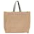 Borsa tote Brunello Cucinelli in tessuto punto cocco marrone chiaro con manici in perline argento Precious Bianco Crudo Cotone  ref.542191