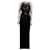 Autre Marque Vestido ilusión de encaje y lentejuelas de Monique Lhullier Negro  ref.542852