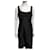 Armani Collezioni pequeño vestido negro Seda Algodón  ref.542866