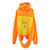 * Balenciaga BALENCIAGA 18Moletom com capuz forrado com estampa de logotipo SS M laranja amarelo marca roupas velhas Algodão Poliéster  ref.542909