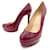 NEW CHRISTIAN LOUBOUTIN BIANCA PUMPS 38 BURGUNDY PATENT LEATHER Dark red  ref.543047
