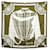 Hermès NEW HERMES BRANDEBOURG LATHAM CARRE SCARF 90 BROOCHED SILK BOX SCARF Khaki  ref.543132