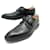 HESCHUNG BIRCH DERBY BUCKLE SHOES 11 45 BLACK LEATHER SHOES  ref.543135