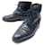 BERLUTI SHOES ANKLE BOOTS WITH FLOWER TOE 9 43 BLACK LEATHER LOW BOOTS SHOES  ref.543215