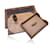 Gucci Vintage Brown Leather 3 Pieces Desk Set Blotter Pen Holder Tray  ref.544107