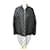 BALENCIAGA Balenciaga Langer Mantel mit Reißverschluss Herrenoberbekleidung Weiß Schwarz 36 Seide Baumwolle Wolle  ref.544267