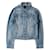BALENCIAGA Balenciaga jacket USED processing campaign logo denim jacket Campaign Logo Denim Jacket 17AW Indigo 48 Outer Bruzon [Men] Blue Cotton  ref.544974